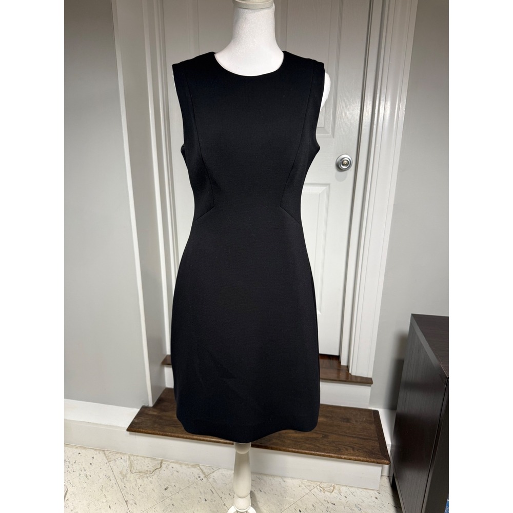 Kate Spade New York Black Sleeveless A-Line Sheath Dress Gold Zip NJMU3948 6